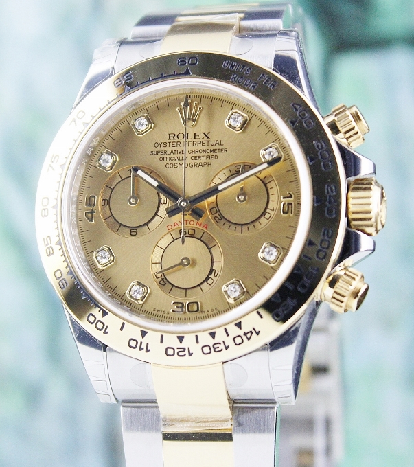 (image for) LIKE NEW UNPOLISHED ROLEX OYSTER 18K YELLOW GOLD & STEEL DAYTONA COSMOGRAPH - 116503